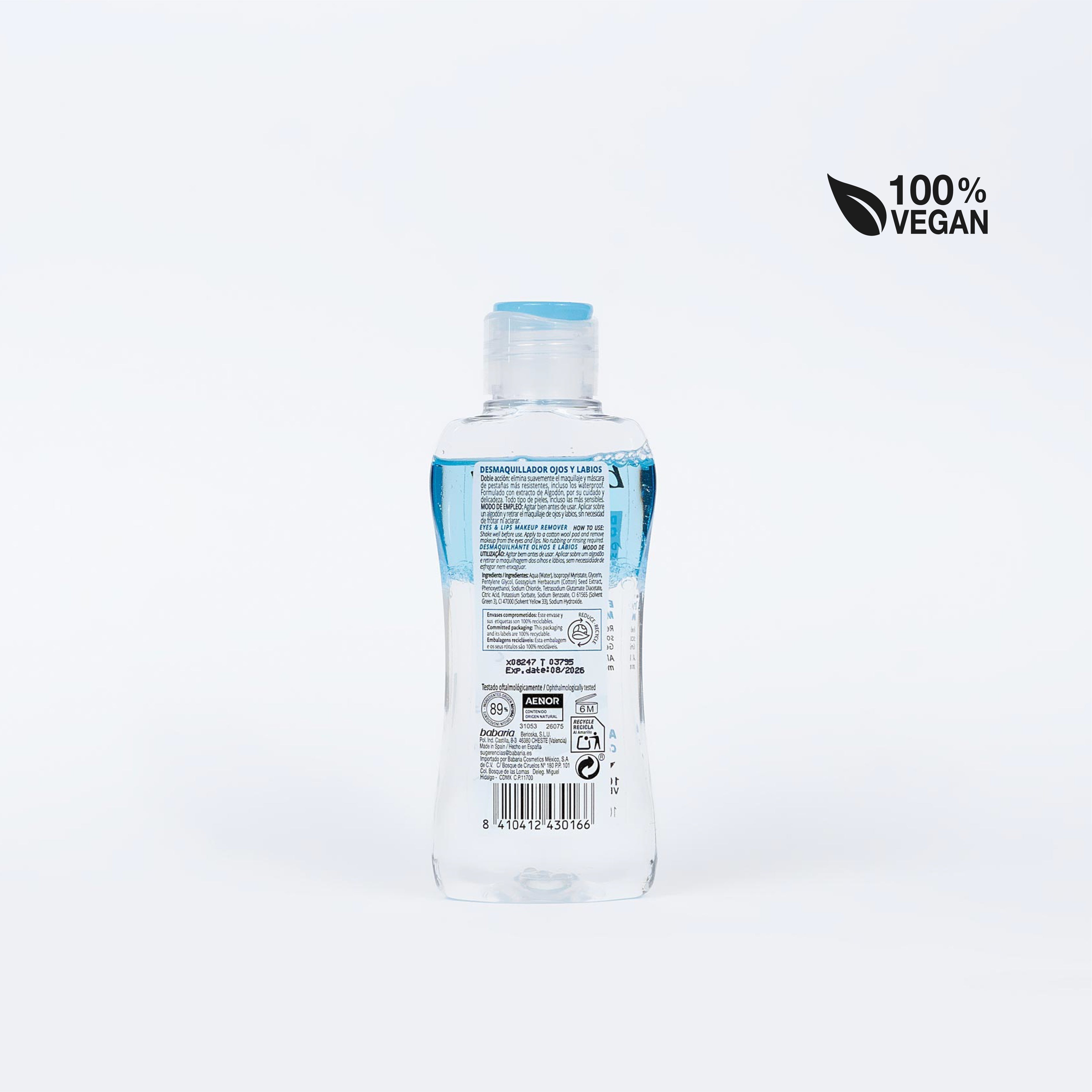 BABARIA BIPHASE MAKEUP REMOVER eyes-lips 100 ml