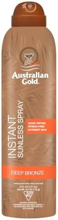 AUSTRALIAN GOLD SUNLESS INSTANT rich bronze color spray 177 ml