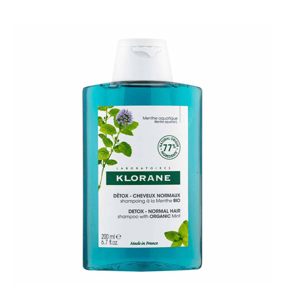 KLORANE A LA MINT BIO detox shampoo for normal hair 200 ml