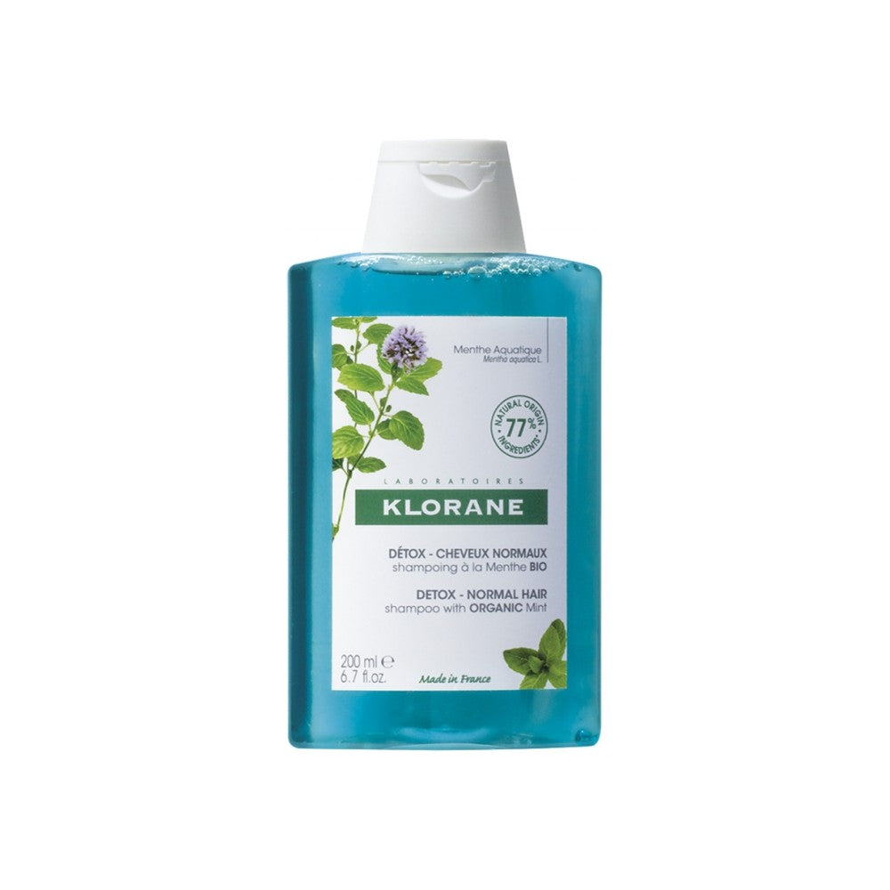 KLORANE A LA MINT BIO detox shampoo for normal hair 200 ml