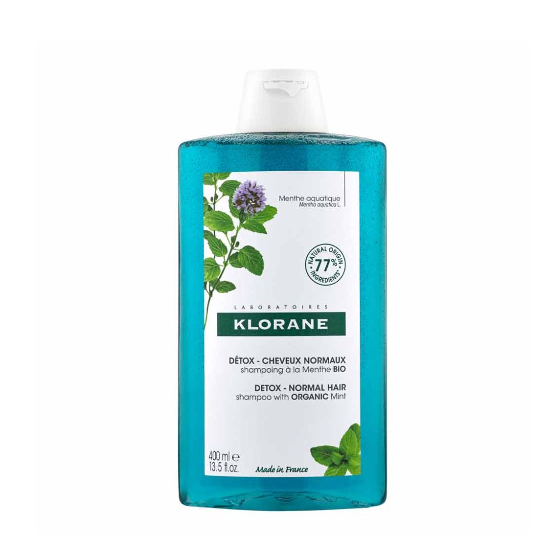 KLORANE A LA MINT BIO detox shampoo for normal hair 400 ml