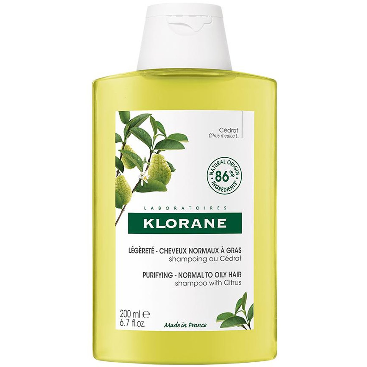 KLORANE A LA CIDRA light shampoo for normal/oily hair 200 ml