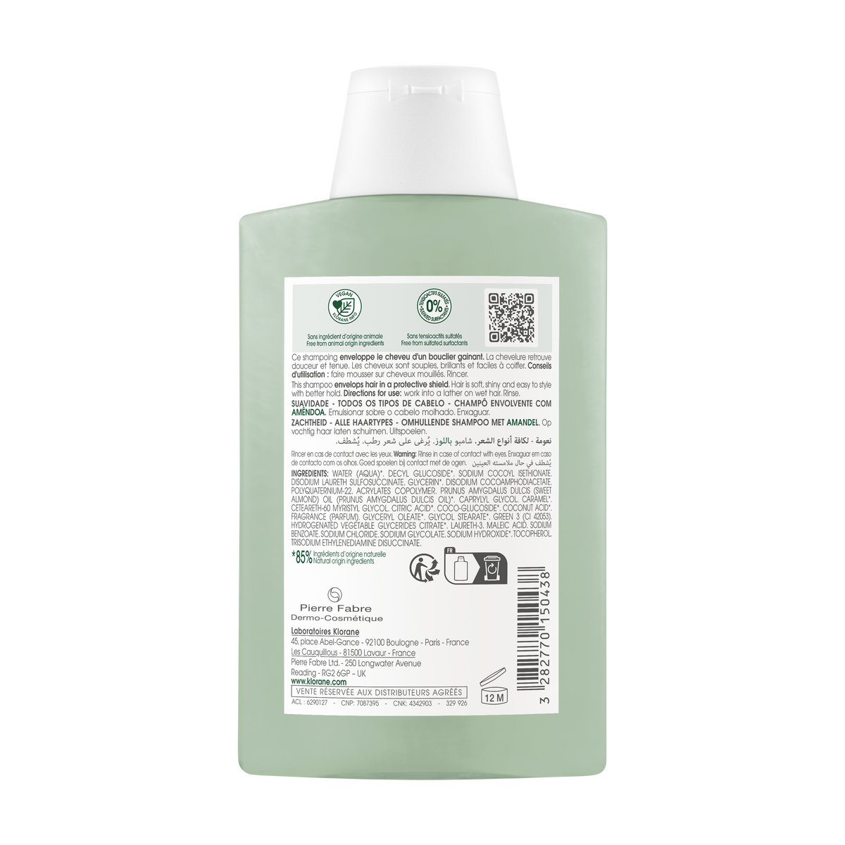 KLORANE A LA ALMENDRA softness and tone shampoo 200 ml
