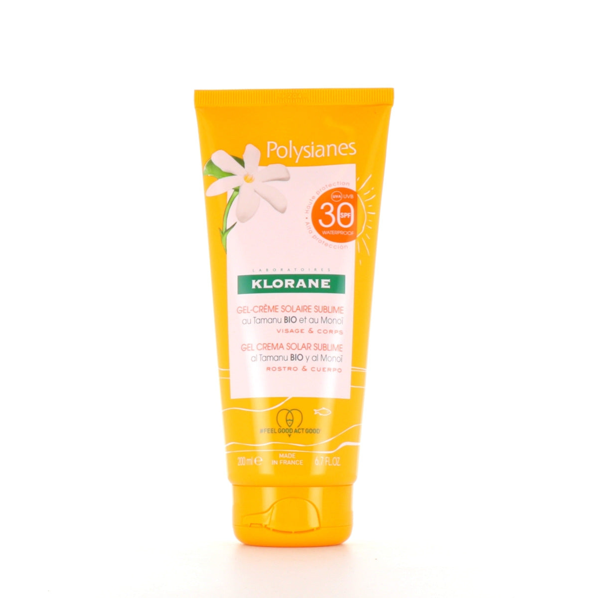 KLORANE POLYSIANES MONOÏ AND TAMANU BIO sun gel face and body SPF30 200 ml