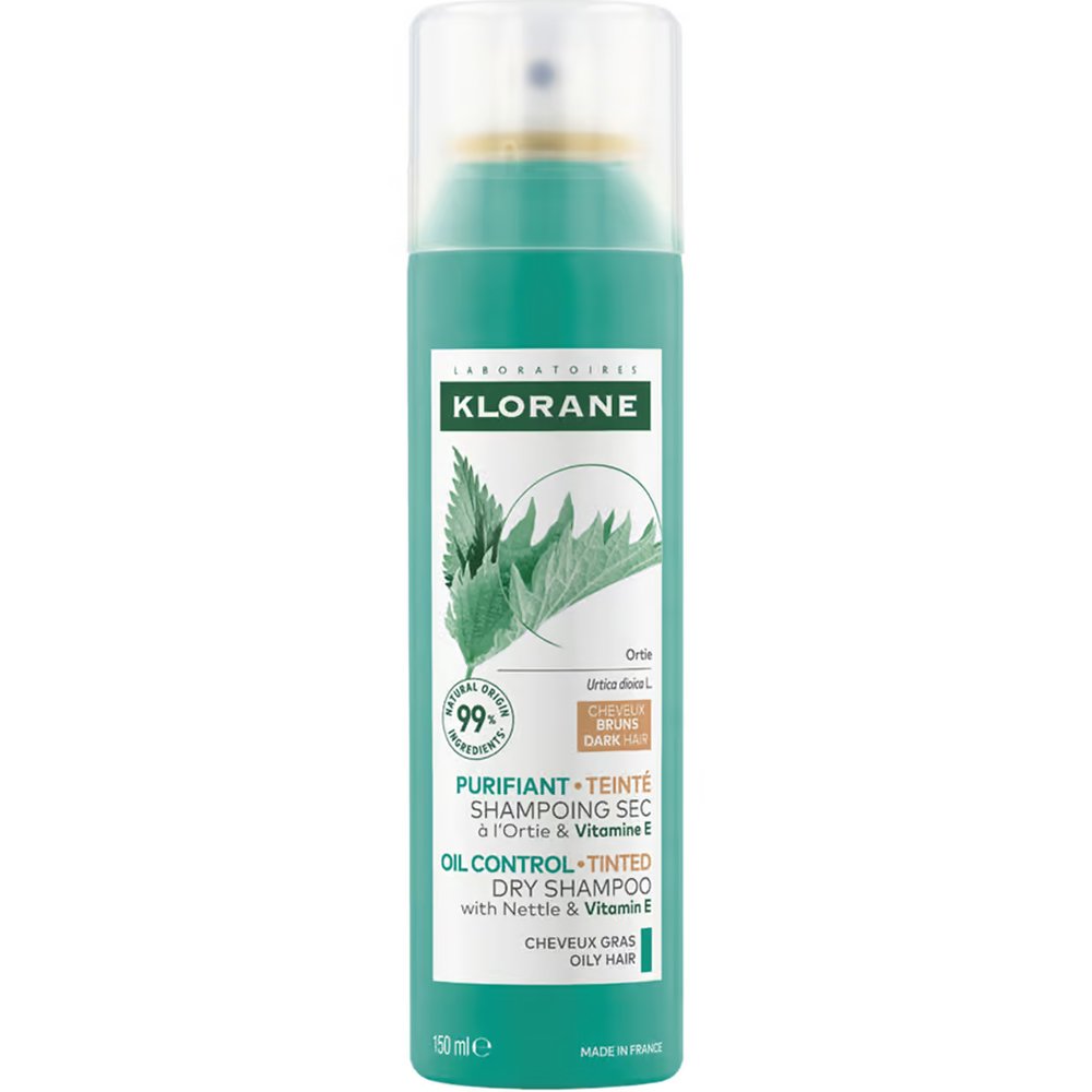 KLORANE A LA ORTIGA sebum-regulating dry shampoo brown/dark brown 150 ml