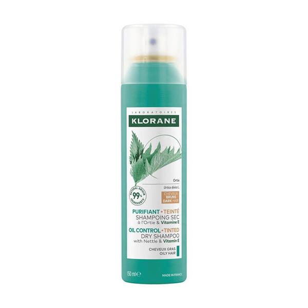 KLORANE A LA ORTIGA sebum-regulating dry shampoo brown/dark brown 150 ml