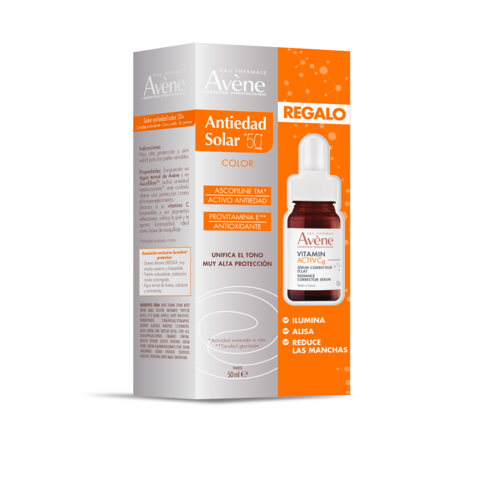 AVÈNE SOLAIRE ANTI-AGING WITH COLOR SPF 50+ 2-pack