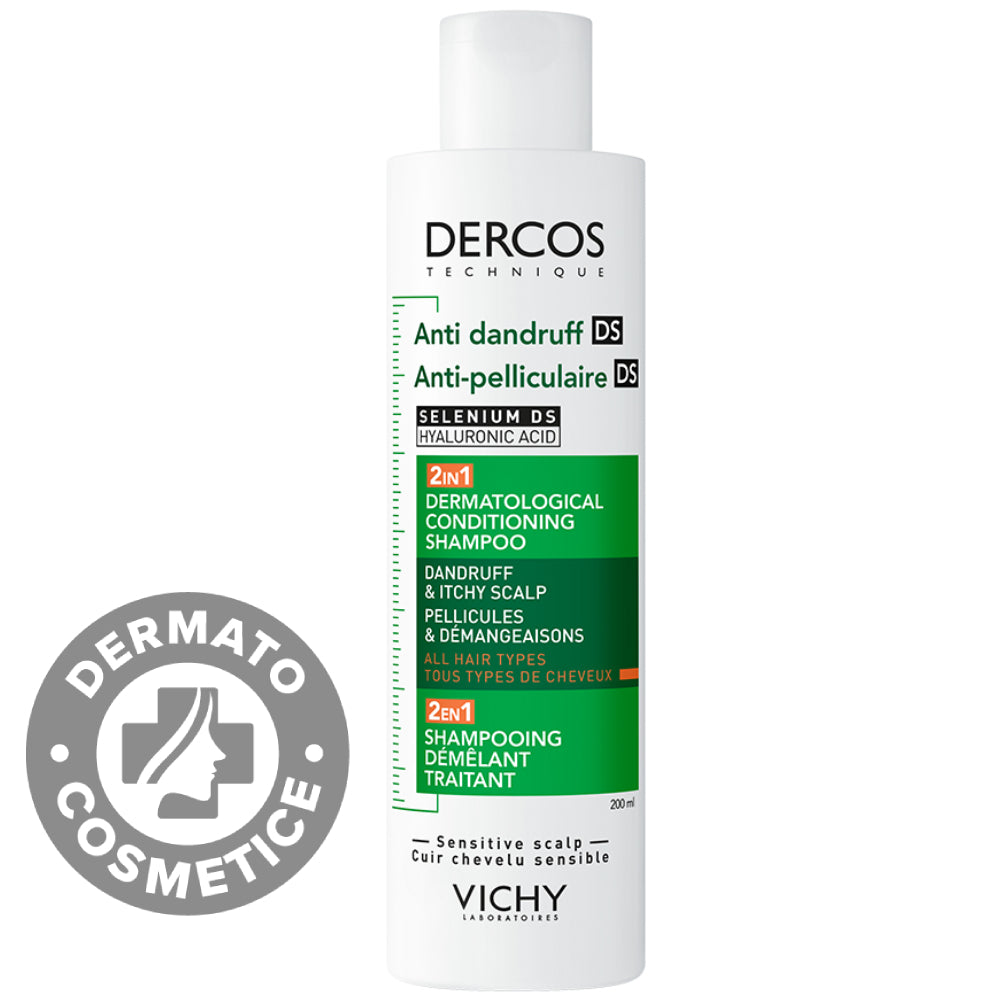 VICHY DERCOS DS 2-in-1 anti-dandruff shampoo and conditioner for all hair types 390 ml