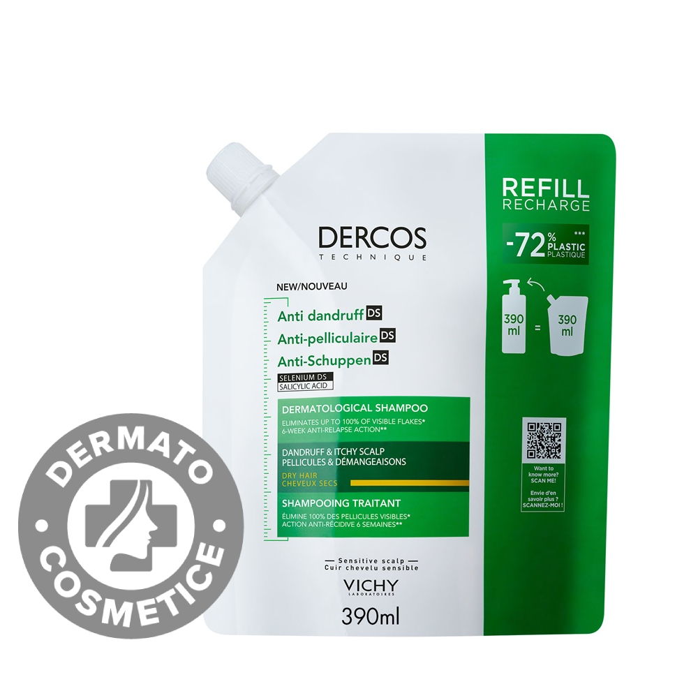 VICHY DERCOS anti-dandruff for dry hair refill 390 ml