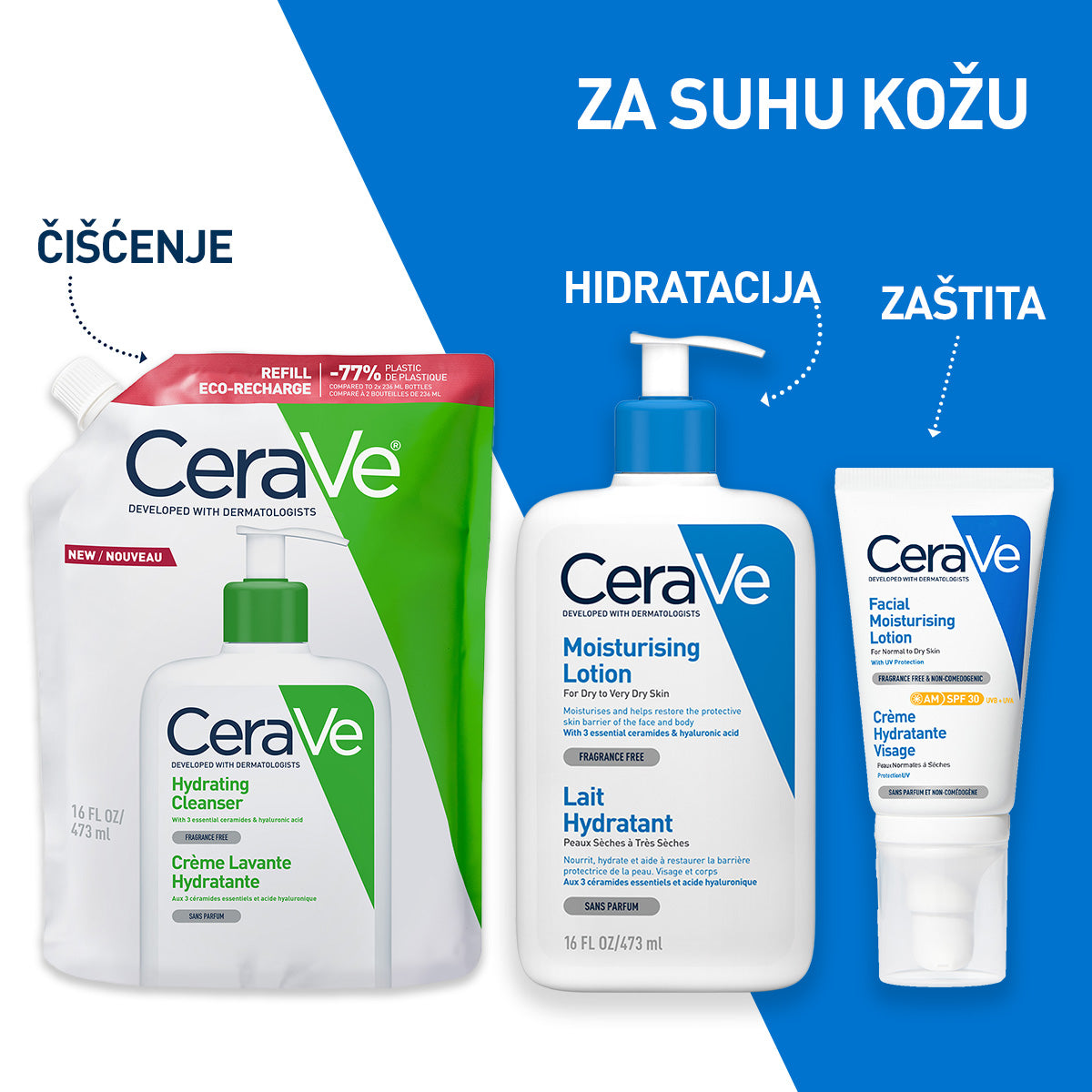 CERAVE Moisturizing cleansing gel refill 473 ml