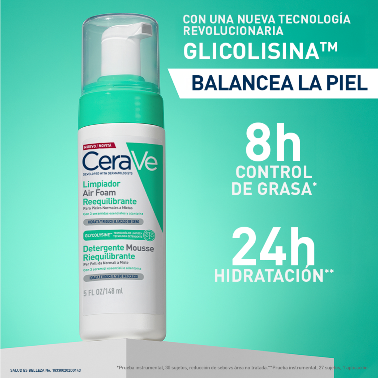CERAVE Rebalancing air foam cleaner 148 ml