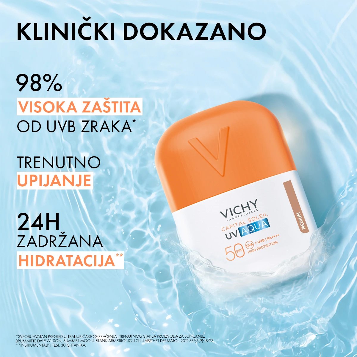 VICHY CAPITAL SOLEIL UV AQUA moisturizing fluid with color SPF50 #Medium 50 ml