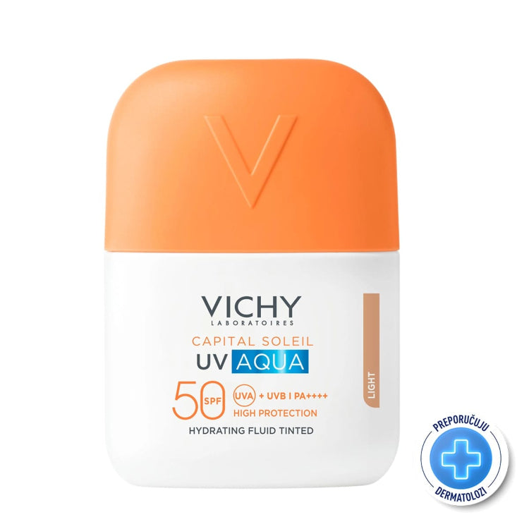 VICHY CAPITAL SOLEIL UV AQUA moisturizing fluid with color SPF50 #Light 50 ml