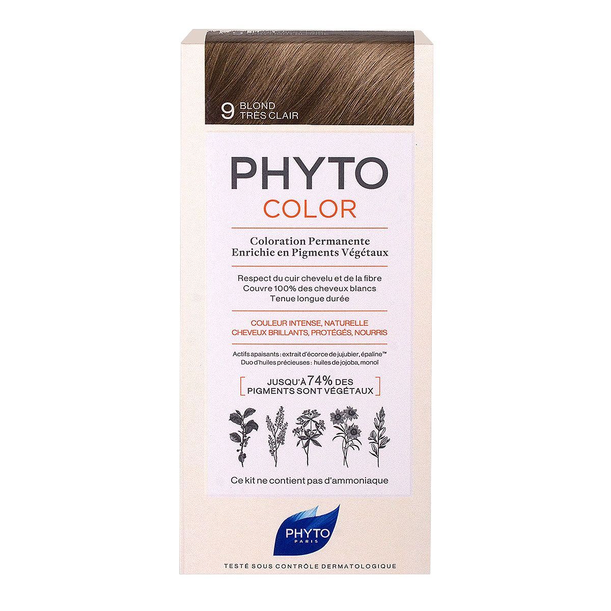 PHYTOCOLOR #9-rubio muy claro 4 u