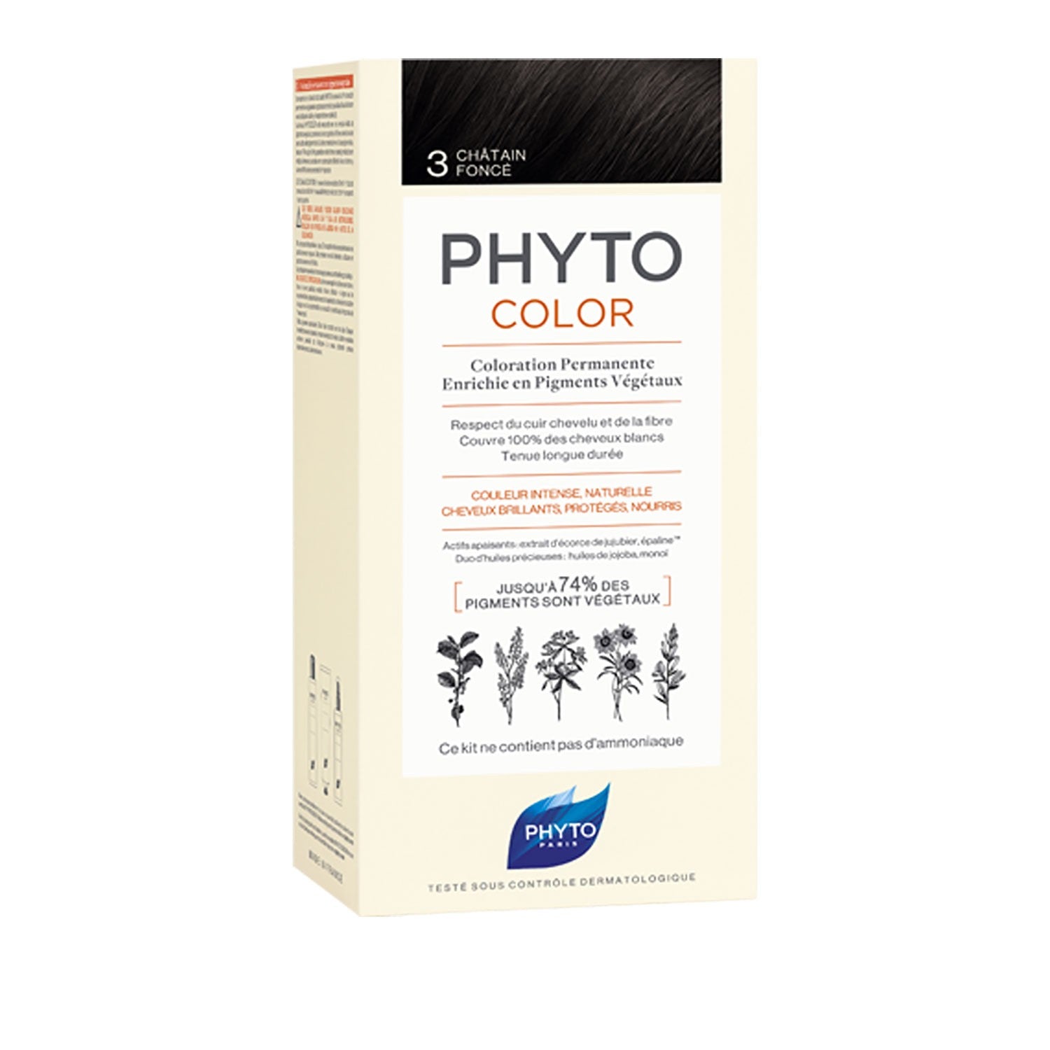 PHYTOCOLOR #3-castaño oscuro 4 u