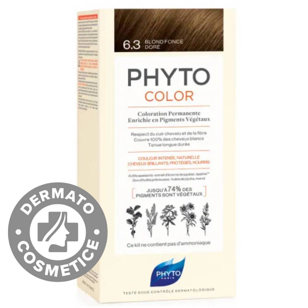 PHYTOCOLOR #6.3-rubio oscuro dorado 4 u