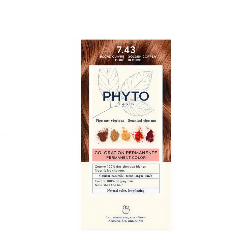 PHYTOCOLOR #7.43-rubio dorado cobrizo 4 u