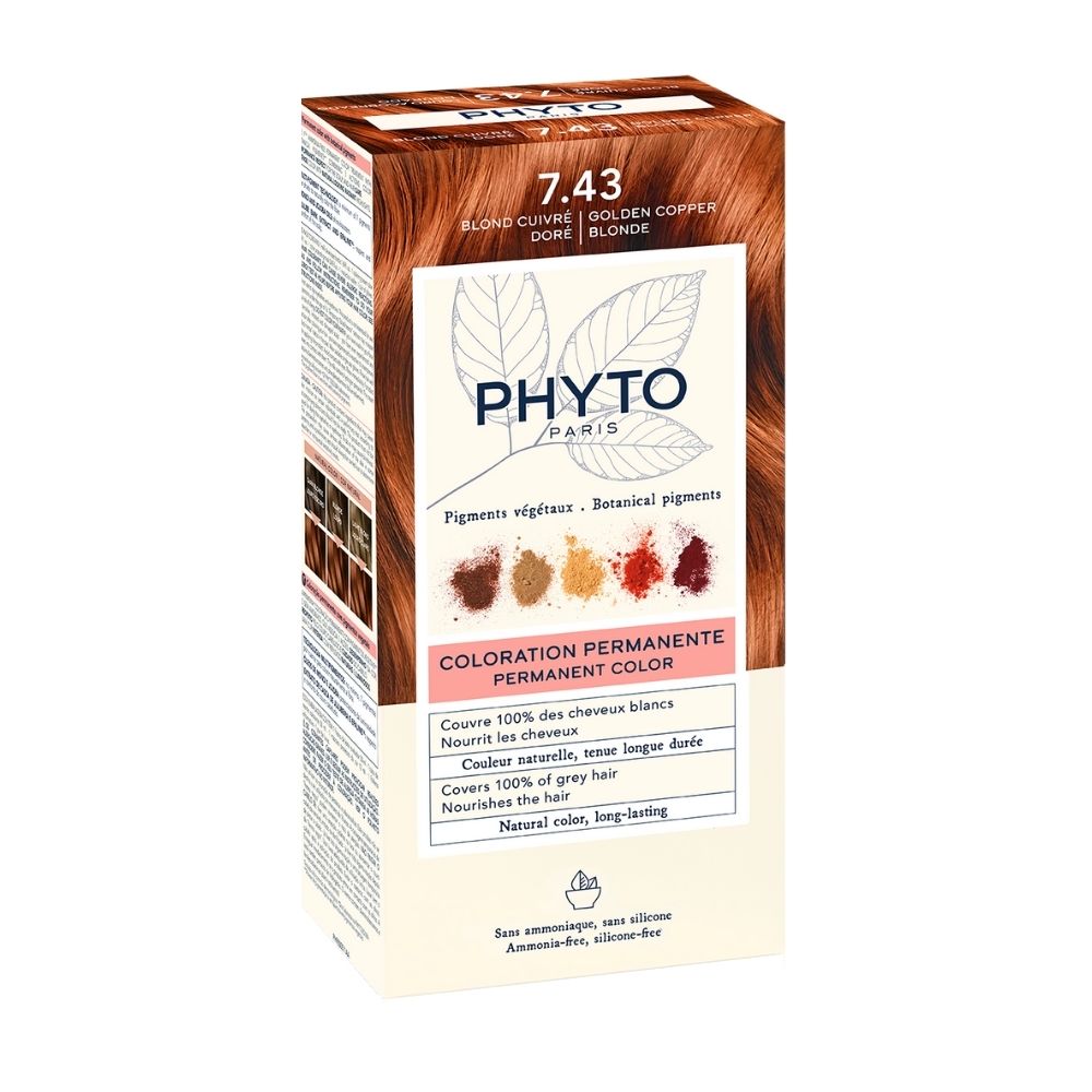 PHYTOCOLOR #7.43-rubio dorado cobrizo 4 u