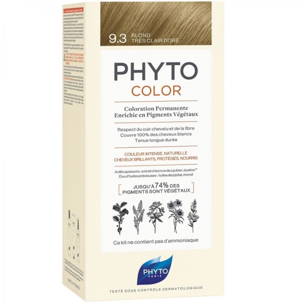 PHYTOCOLOR #9.3-rubio dorado muy claro 4 u