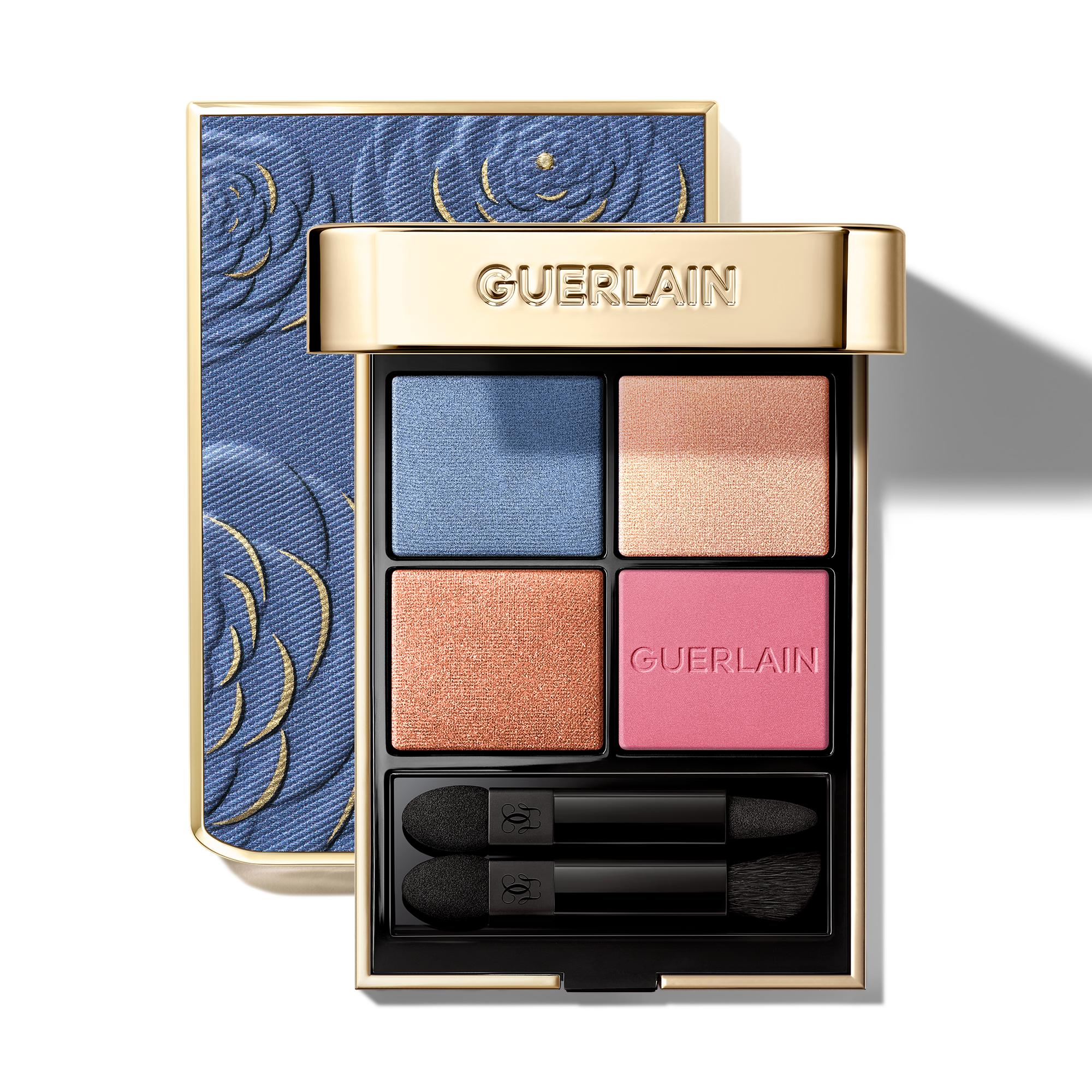 GUERLAIN OMBRES G eyeshadows in 4 shades limited edition #396-Denim Blossom 6 gr