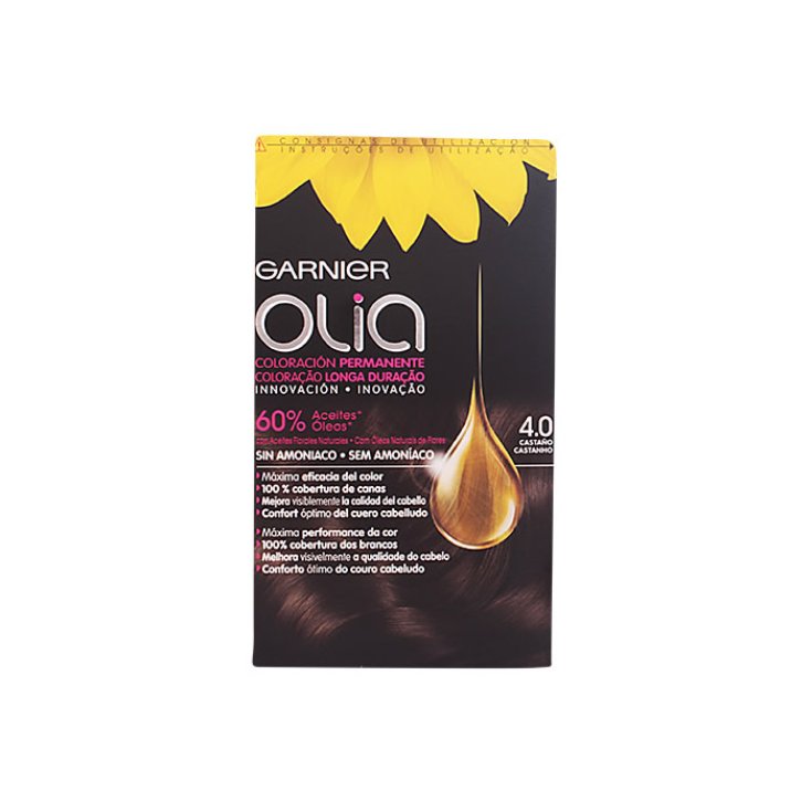 GARNIER OLIA coloración permanente sin amoniaco #4.0-castaño 1 u