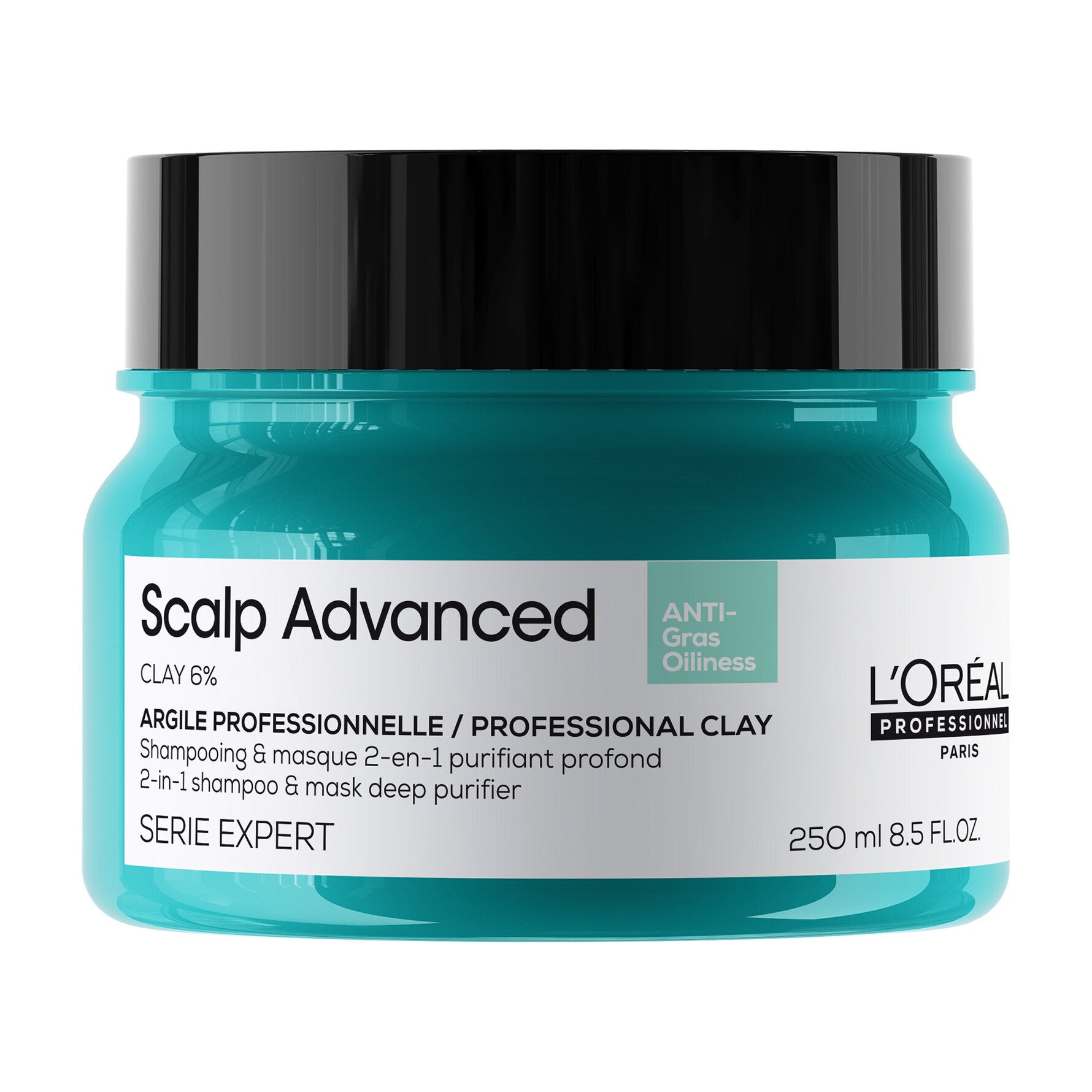 L'ORÉAL PROFESSIONNEL PARIS SCALP ADVANCED purifying shampoo and mask 2 in 1 250 ml