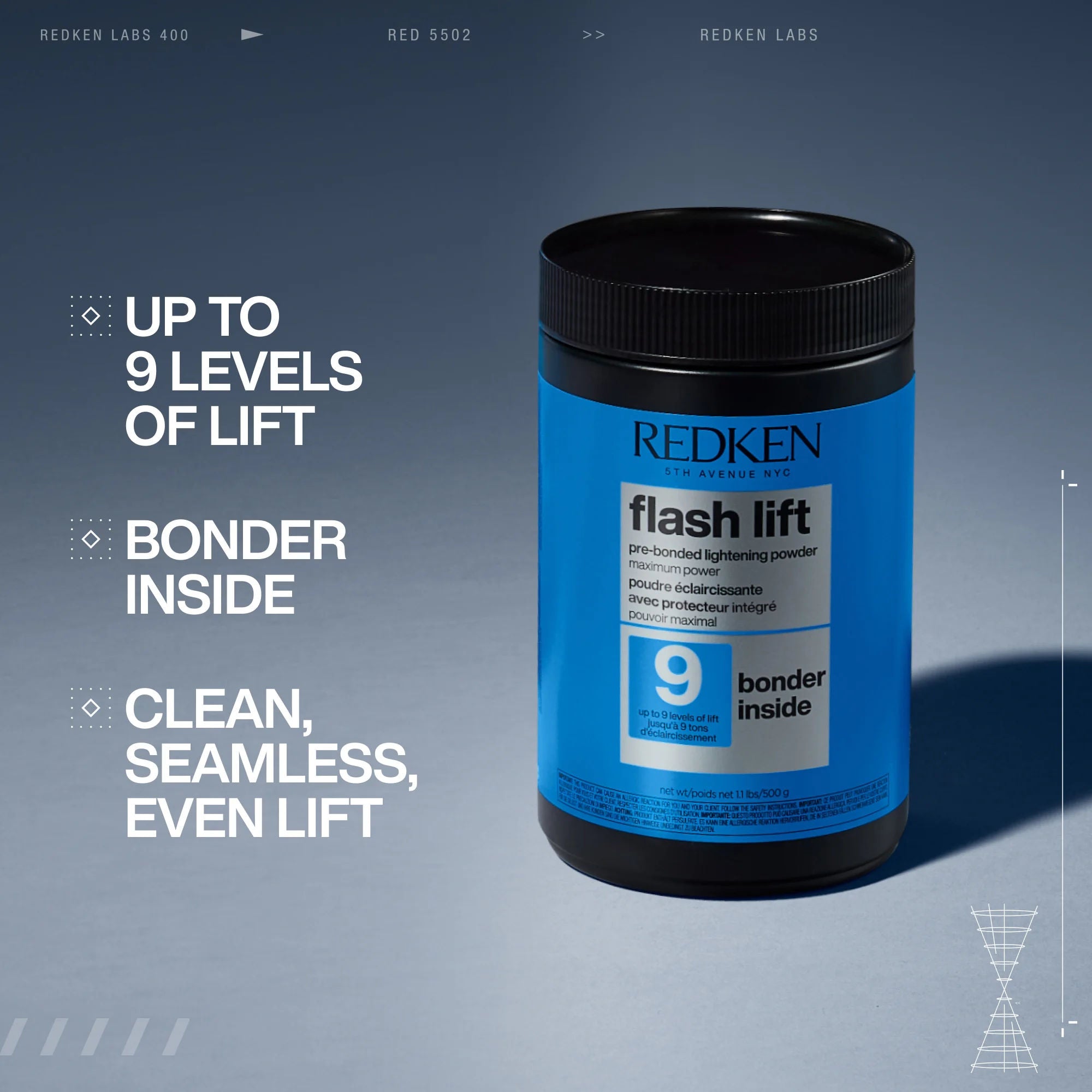 REDKEN FLASH LIFT BONDER INSIDE all-in-one bonder in lightener powder 500 gr