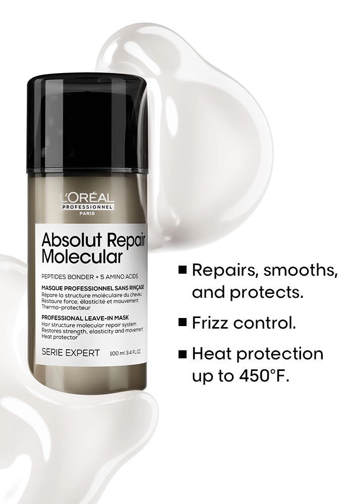 L'ORÉAL PROFESSIONNEL PARIS ABSOLUT REPAIR MOLECULAR professional repairing leave-in mask for damaged hair 100 ml