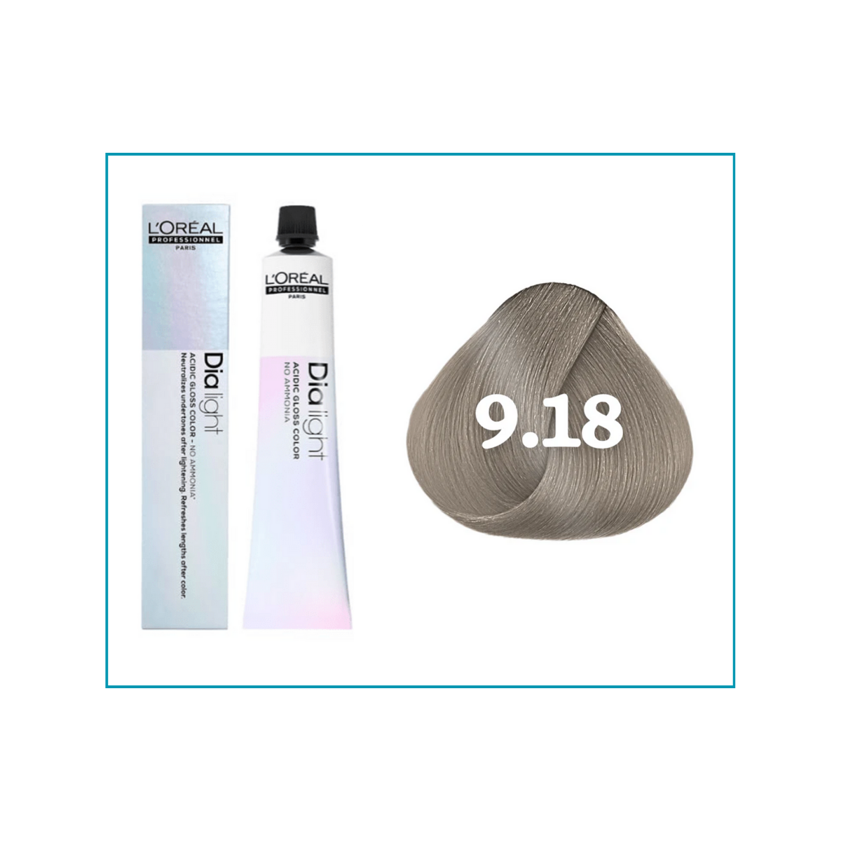 L'ORÉAL PROFESSIONNEL PARIS DIA LIGHT gel-creme acid sans ammonia #9,18 50 ml