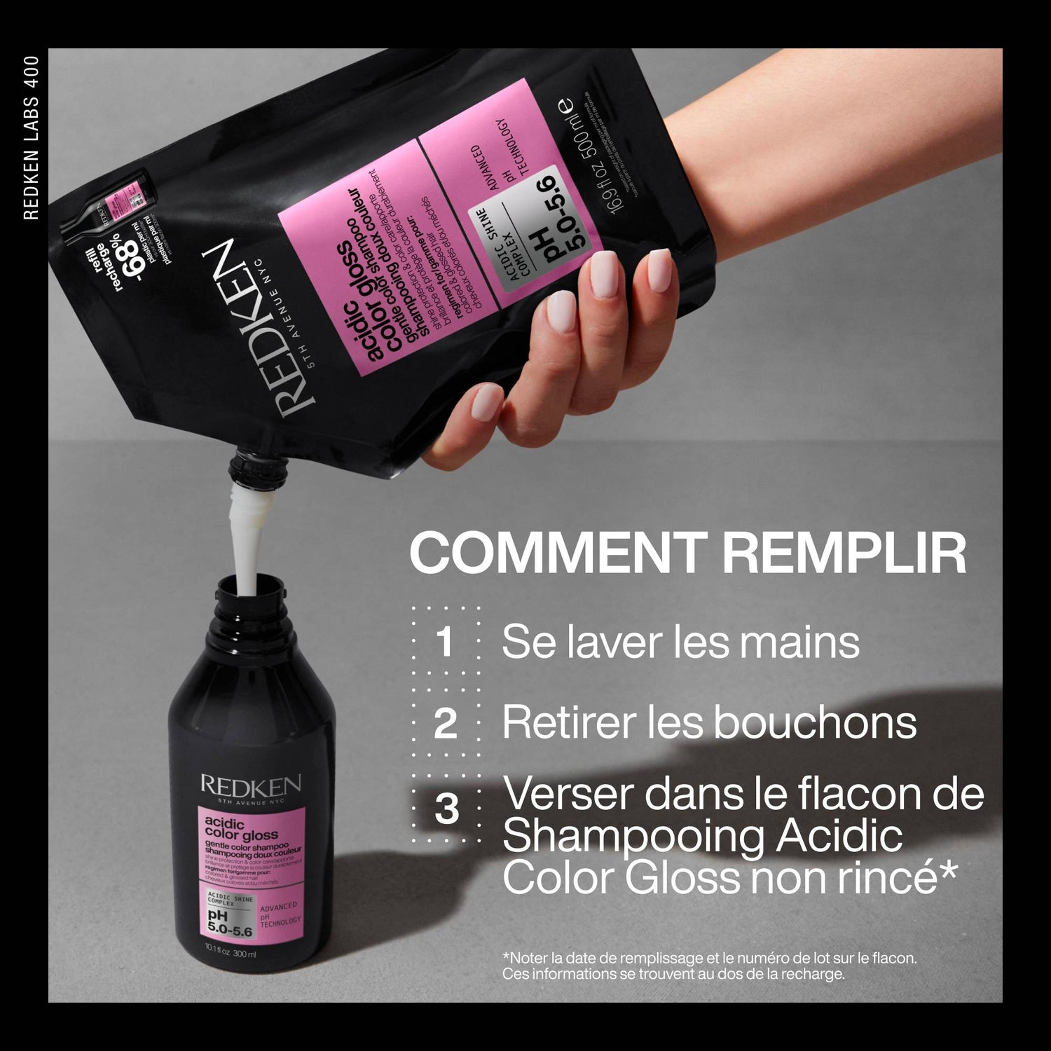 REDKEN ACIDIC COLOR GLOSS sulfate-free shampoo boosts the shine of your color refill 500 ml