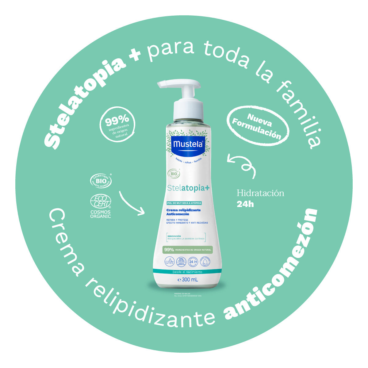 MUSTELA STELATOPIA+ BIO relipidizing cream 300 ml