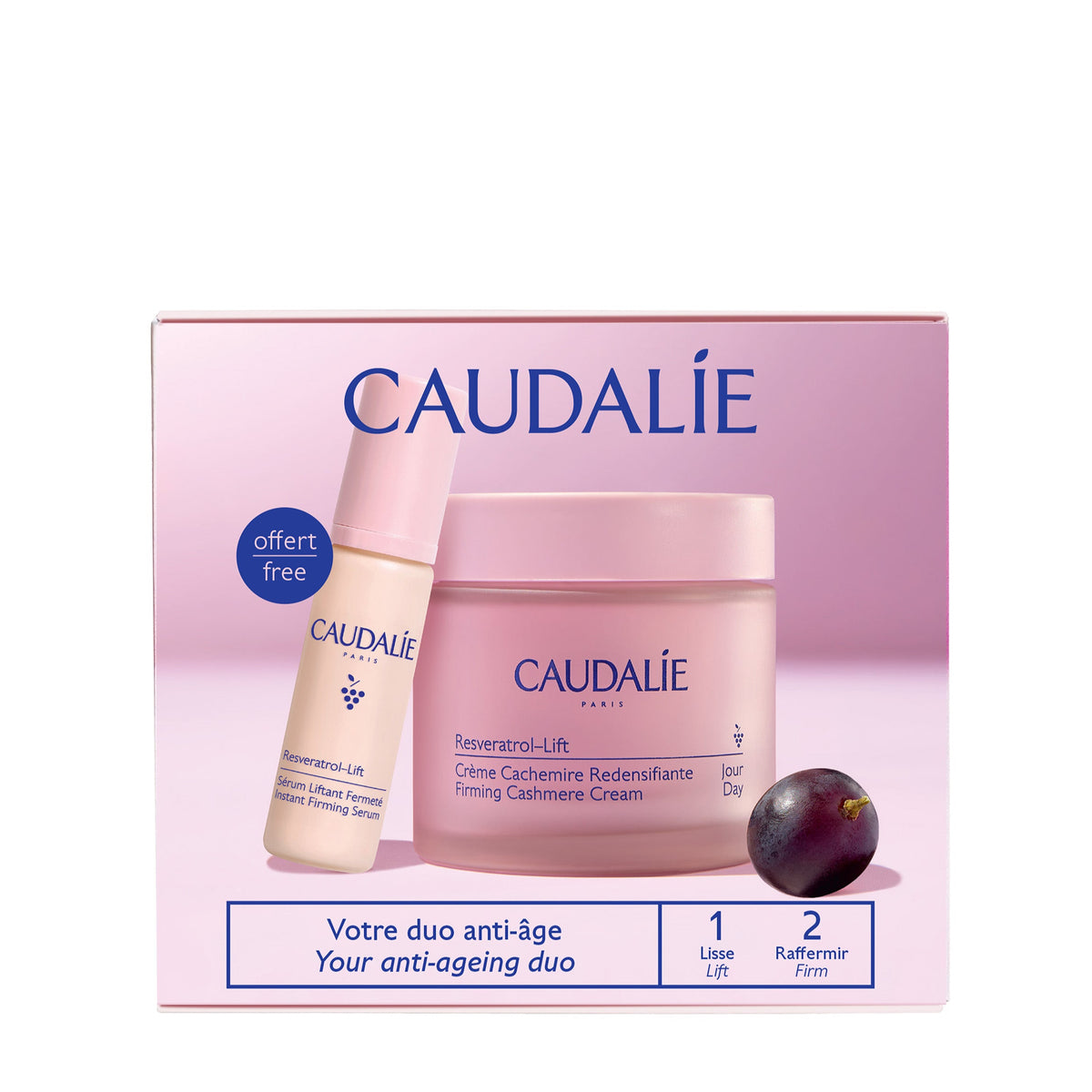 CAUDALIE RESVERATROL-LIFT CREAM CASHMERE 2-PACK