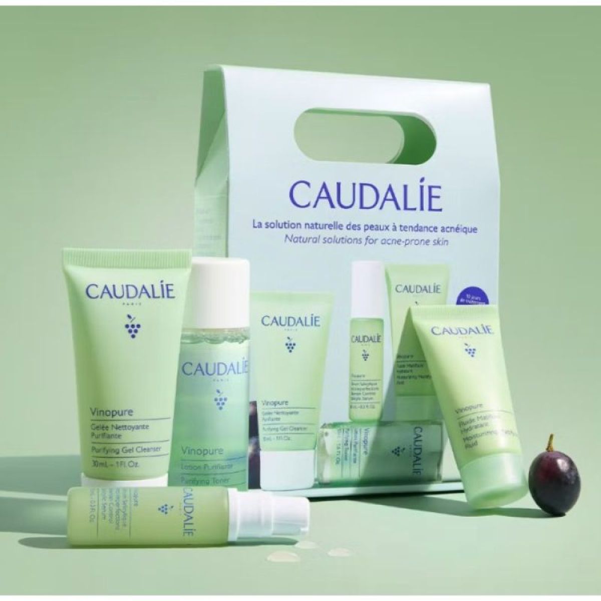 CAUDALIE VINOPURE ANTI-ACNE ROUTINE SET 4 pcs