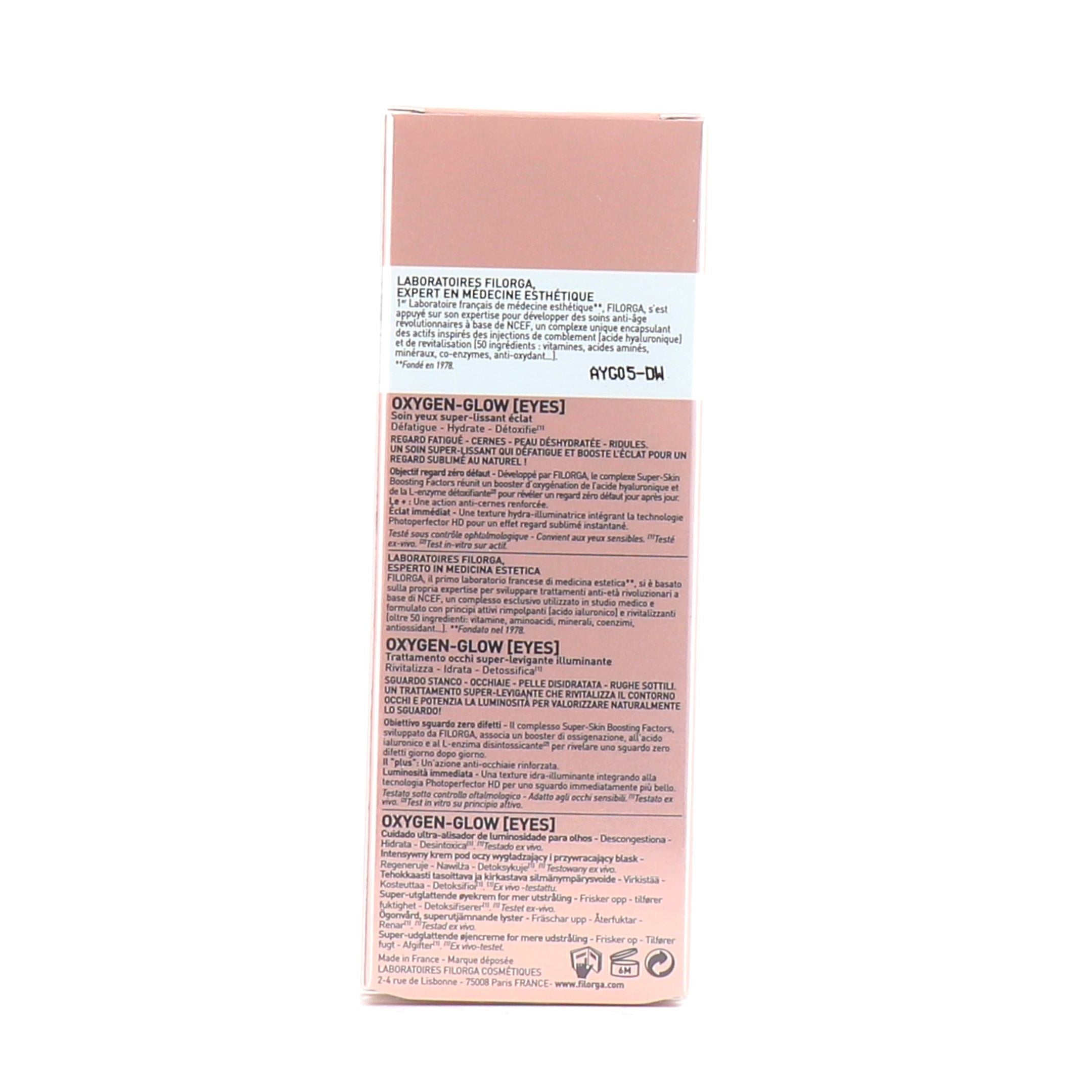 LABORATOIRES FILORGA OXYGEN-GLOW EYES super-smoothing eye care 15 ml