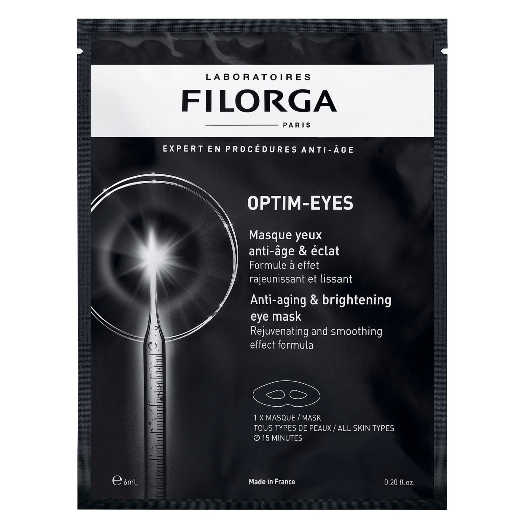 LABORATOIRES FILORGA OPTIM-EYES mascarilla antienvejecimiento y iluminadora para los ojos 1 u