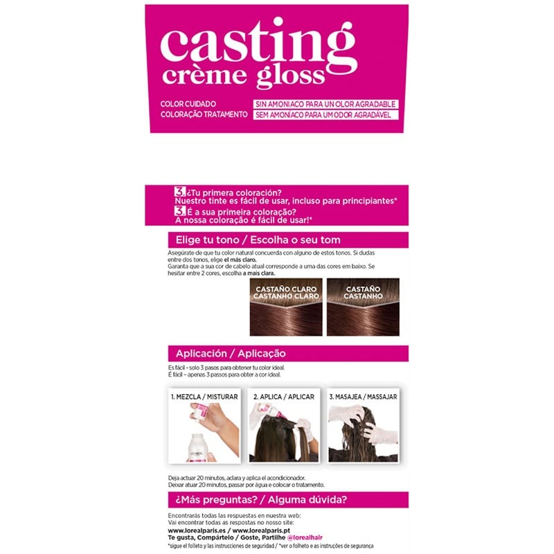 L'ORÉAL PARIS CASTING CREAM BRILLIANT #500-light castaño 180 ml