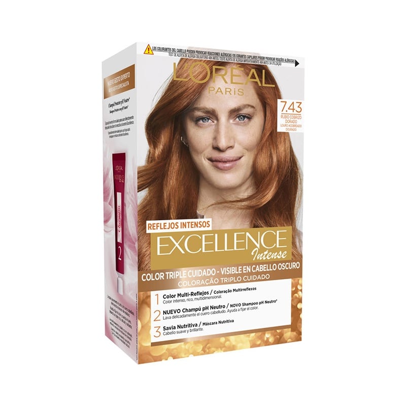 L'ORÉAL PARIS EXCELLENCE INTENSE hair color #7.43 golden copper blonde 1 u