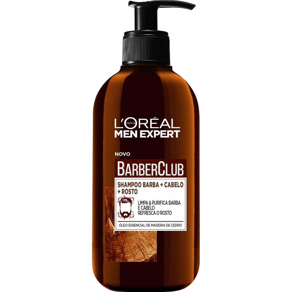 L'ORÉAL PARIS MEN EXPERT BARBER CLUB beard-face-hair shampoo 200 ml