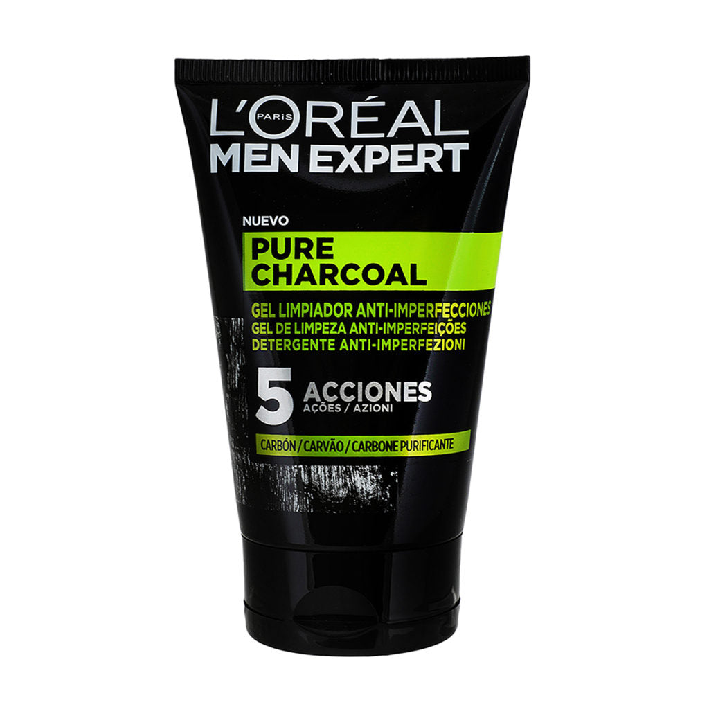 L'ORÉAL PARIS MEN EXPERT pure charcoal gel limpiador purificante 100 ml