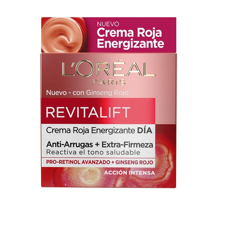 L'ORÉAL PARIS REVITALIFT GINSENG ROJO crema día energizante 50 ml
