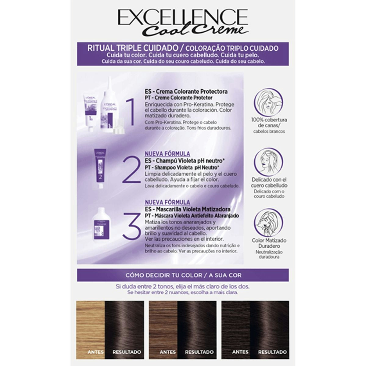 L'ORÉAL PARIS EXCELLENCE COOL dye #5.11-light intense ash brown 192 ml