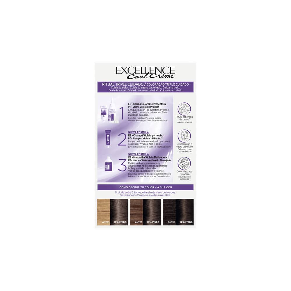 L'ORÉAL PARIS EXCELLENCE COOL dye #6.11-dark ash blonde 192 ml