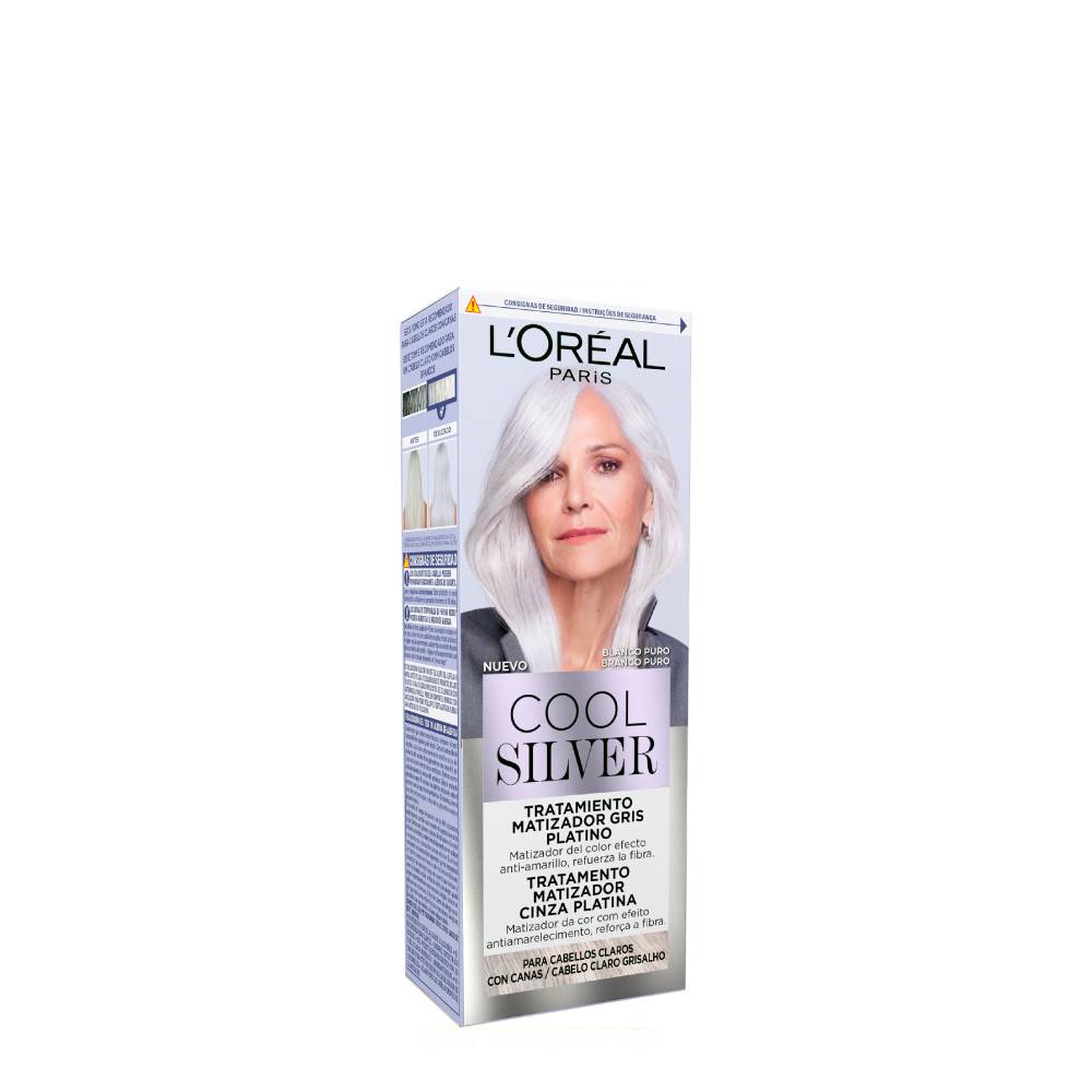 L'ORÉAL PARIS COOL SILVER platinum gray toning treatment #Pure White 1 u