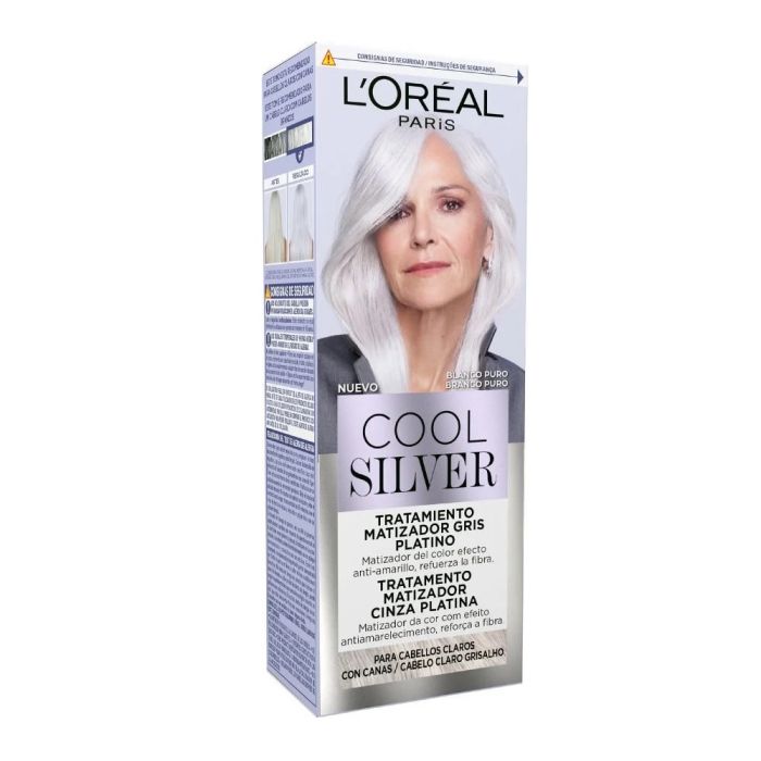 L'ORÉAL PARIS COOL SILVER platinum gray toning treatment #Pure White 1 u