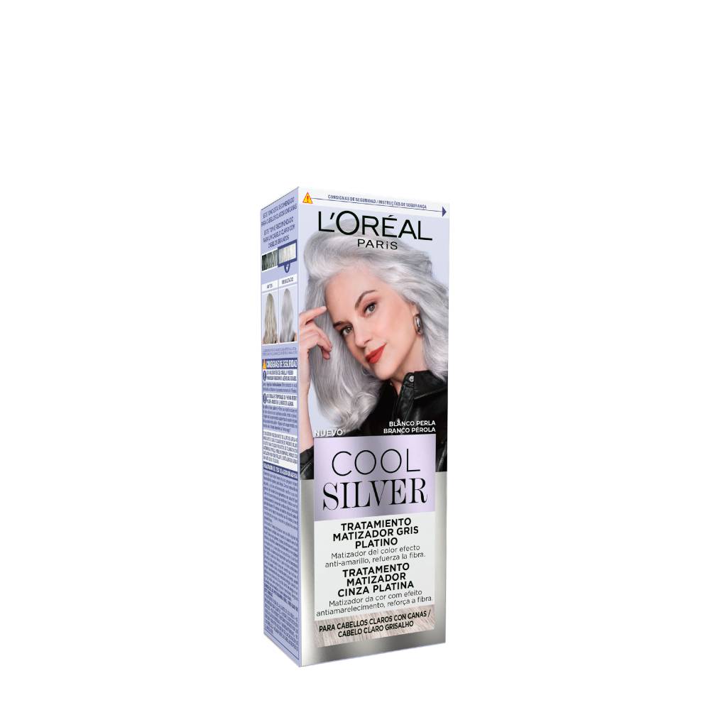 L'ORÉAL PARIS COOL SILVER platinum gray toning treatment #Pearl White 1 u
