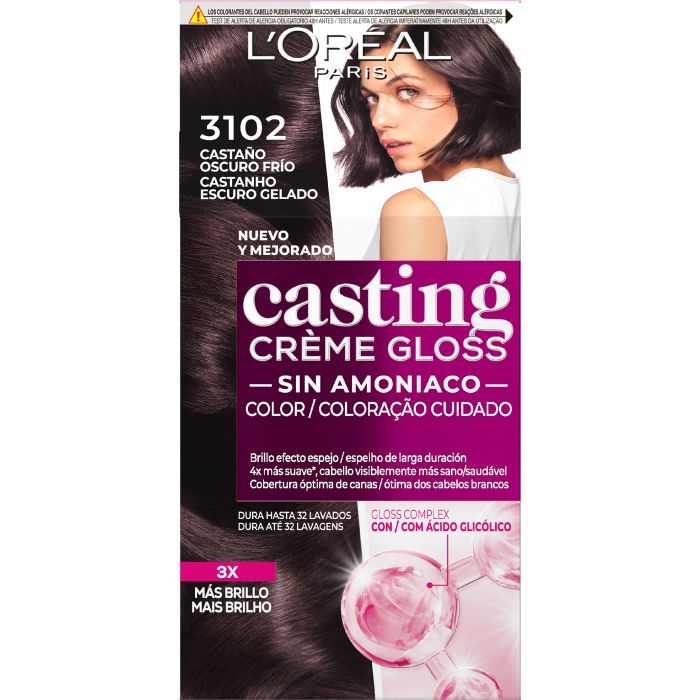 L'ORÉAL PARIS CASTING CREME GLOSS #3102-Cool Dark Brown 180 ml