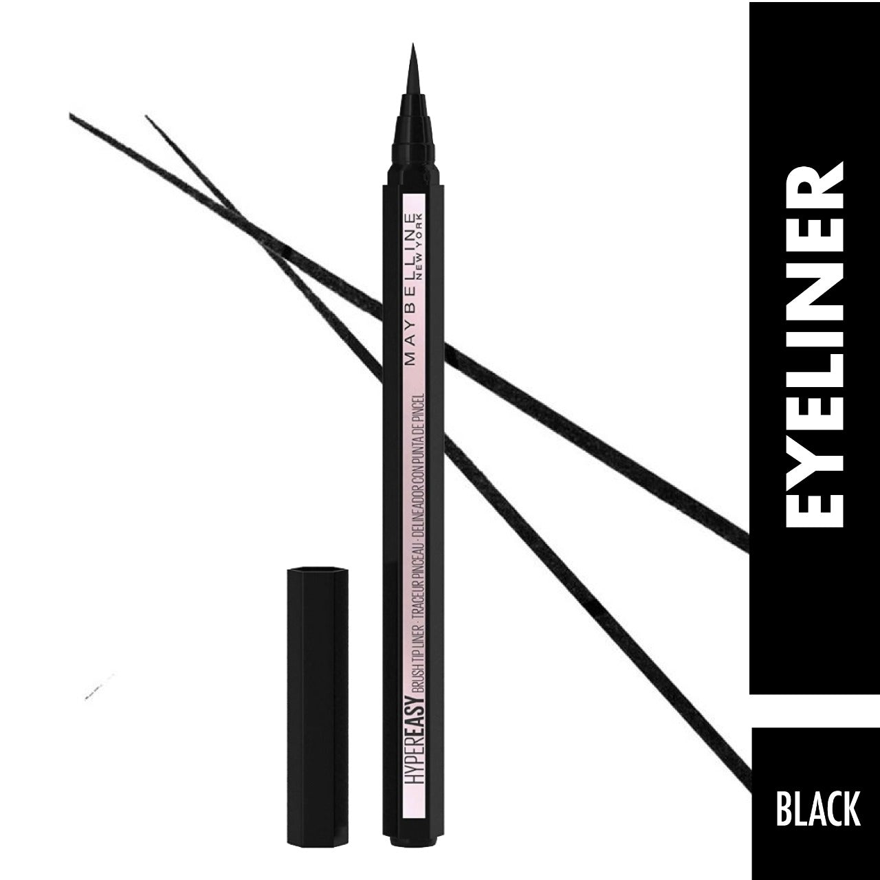 MAYBELLINE HYPER EASY brush tip liner #800-knockout black
