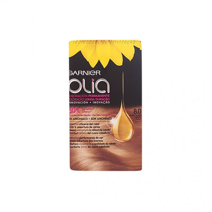 GARNIER OLIA coloración permanente sin amoniaco #8.0-rubio claro 1 u