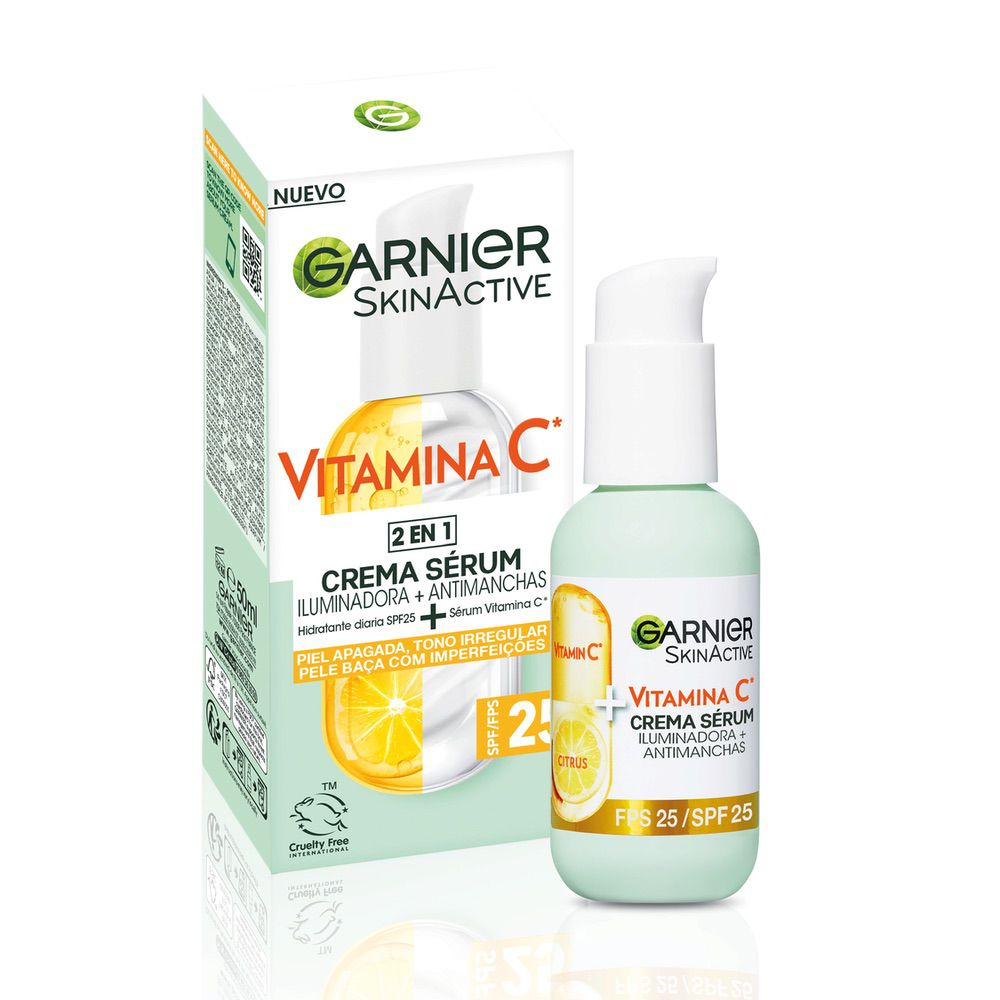 GARNIER VITAMIN C 2in1 illuminating + anti-spot serum cream SPF25 50 ml