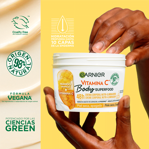 GARNIER BODY SUPERFOOD MANGO nutri-illuminating body cream for dry dull skin 380 ml